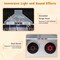 Wooden Pretend Play Kitchen Toy Set with Range Hood, Real Sounds & Lights, Interactive Kitchen Playset for Kids